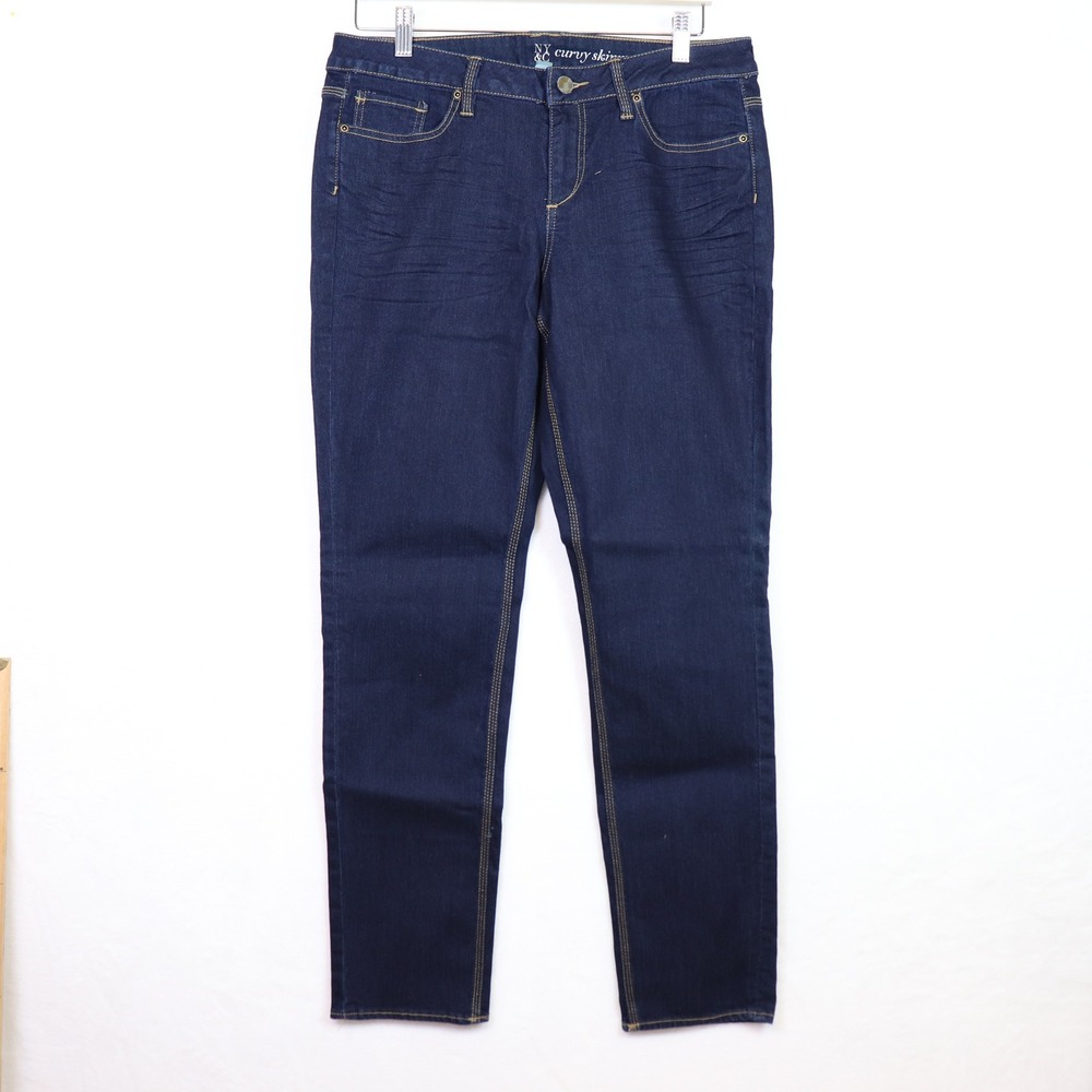 NY&C Dark Blue‎ Curvy Skinny Denim Jeans 12 Petite